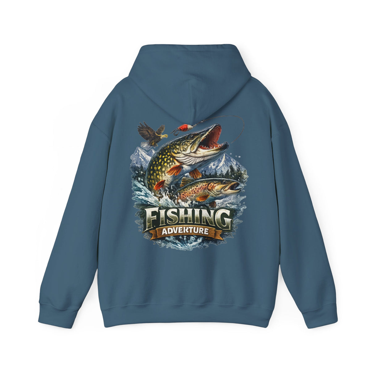 Fishing Adventure Back Print Hoodie – Angler Graphic Hoodie