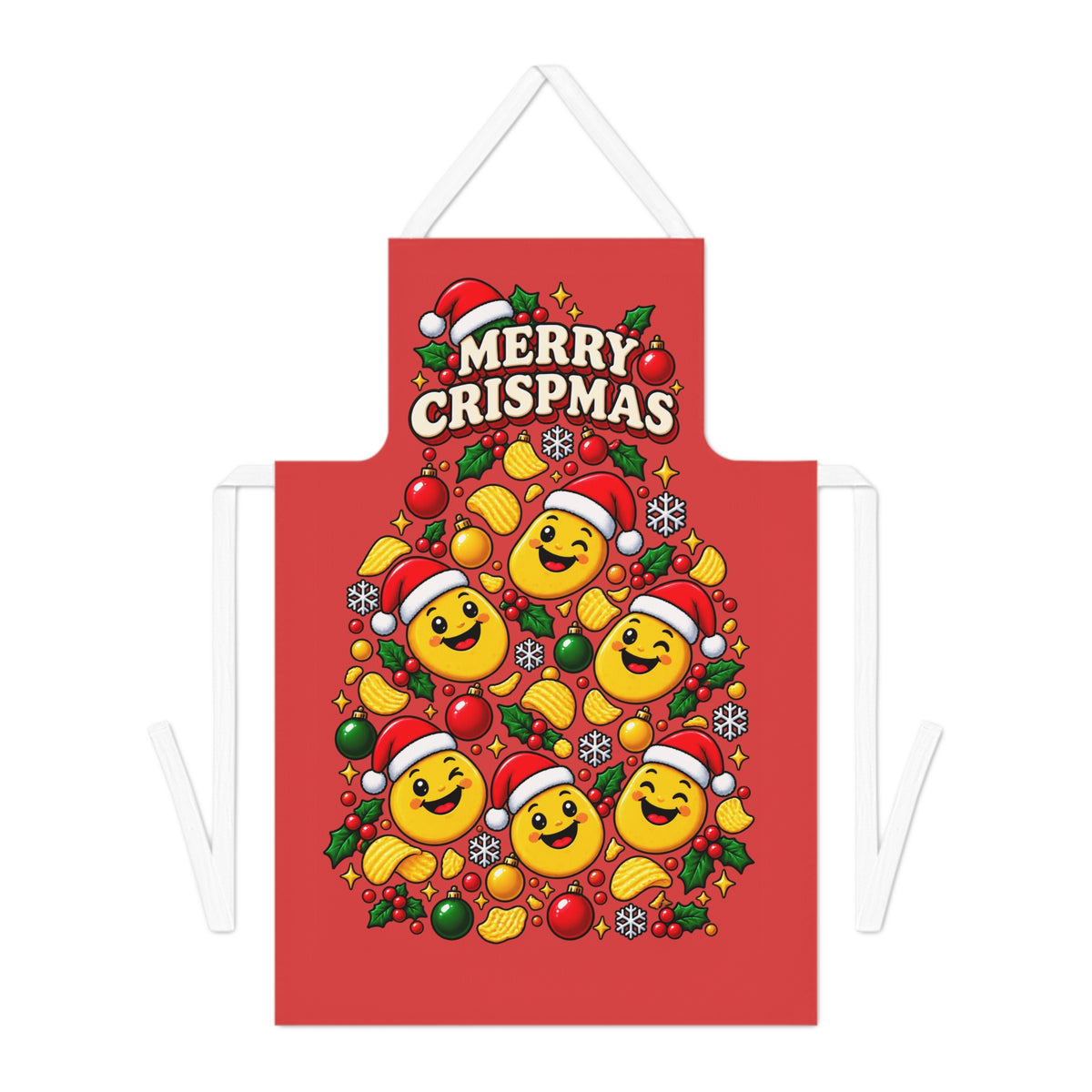 Merry Crispmas Christmas Apron – Festive Christmas Kitchen Apron
