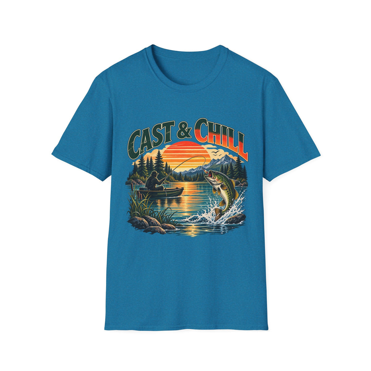 Cast & Chill Fishing T-Shirt – Vintage Angler Graphic Tee