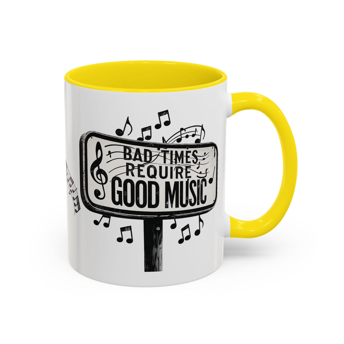 Tasse à café Accent Les mauvais moments exigent de la bonne musique Tasse citation musicale 325 ml