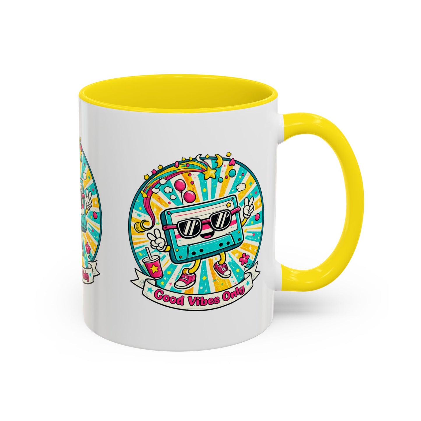 Retro Good Vibes Accent Mug