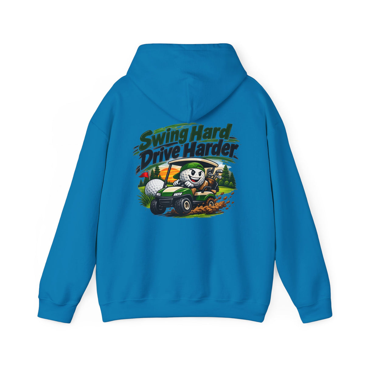 Sweat à capuche de golf amusant Petit imprimé avant Motif de golf