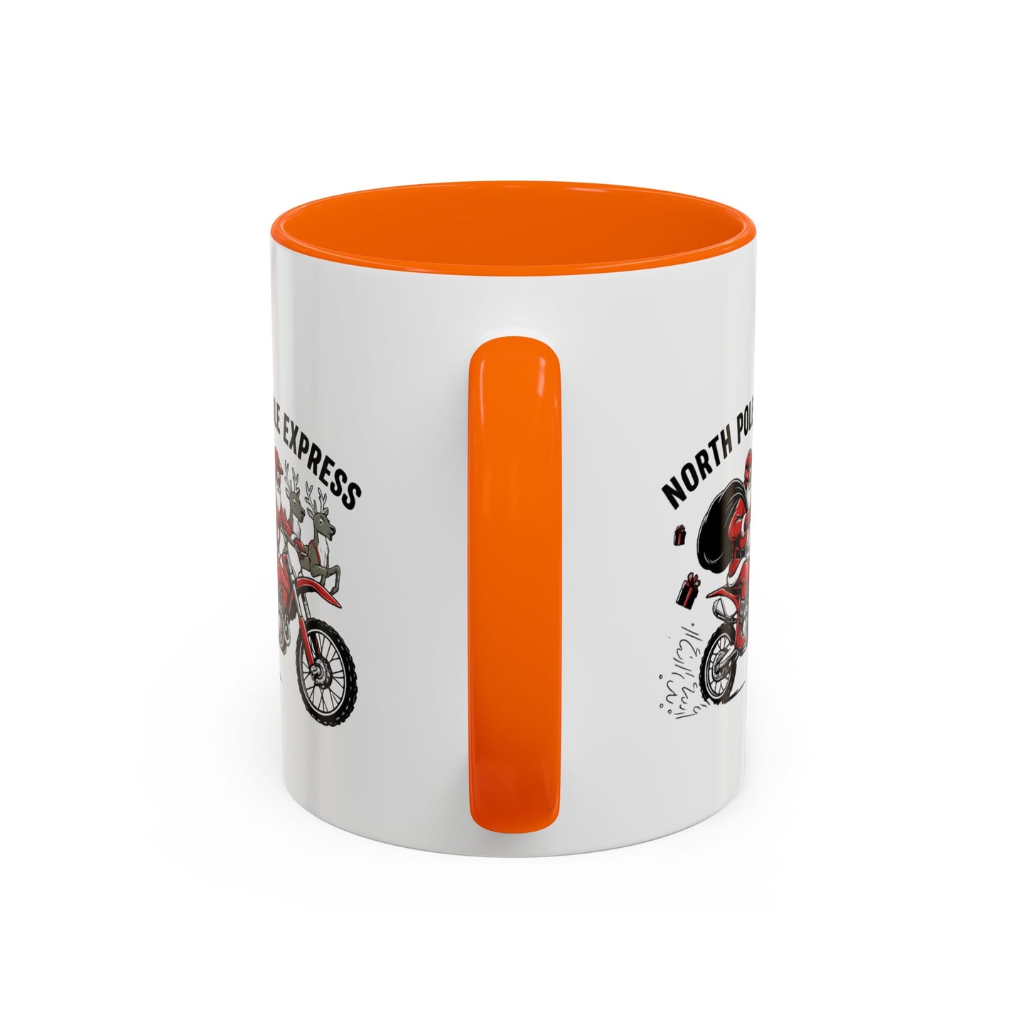 North Pole Express Motocross Santa Christmas Accent Mug