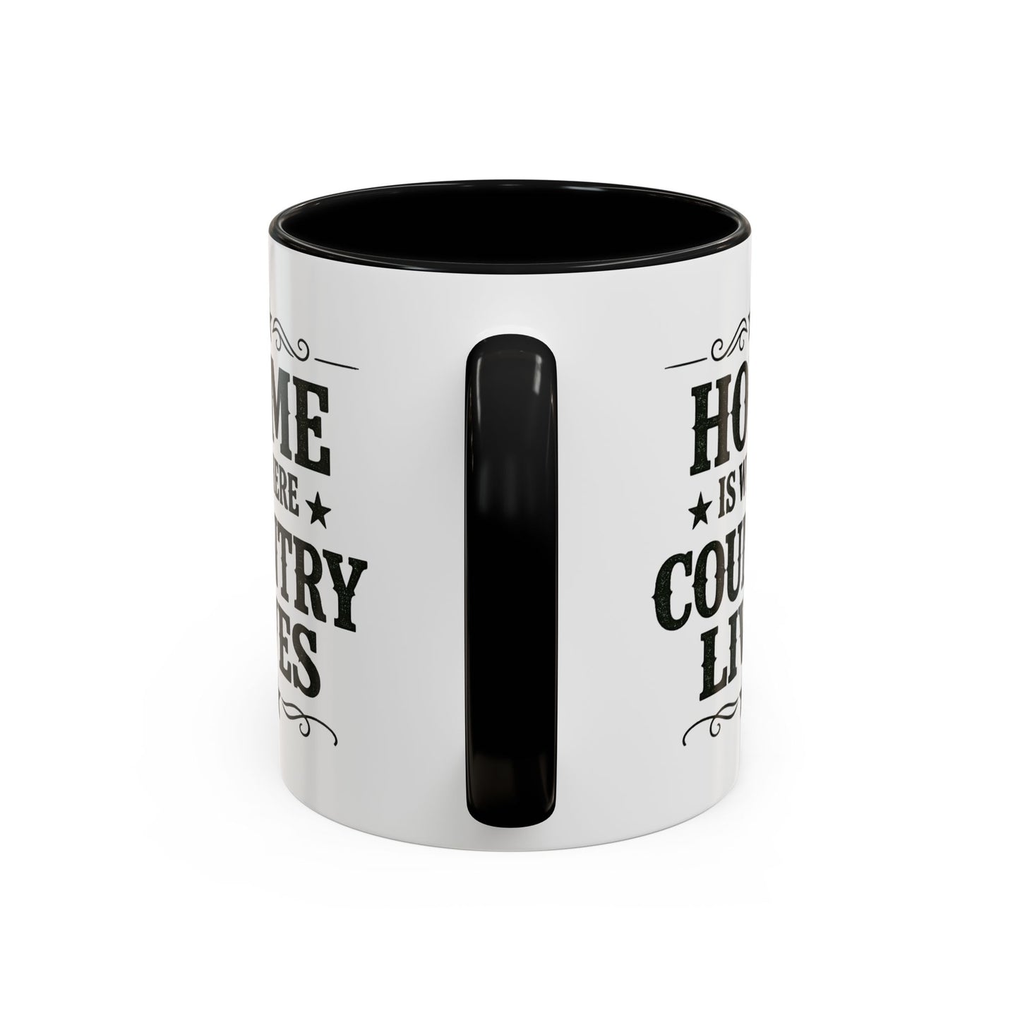 Home Is Where Country Lives Accent Mug – Country Music Mug