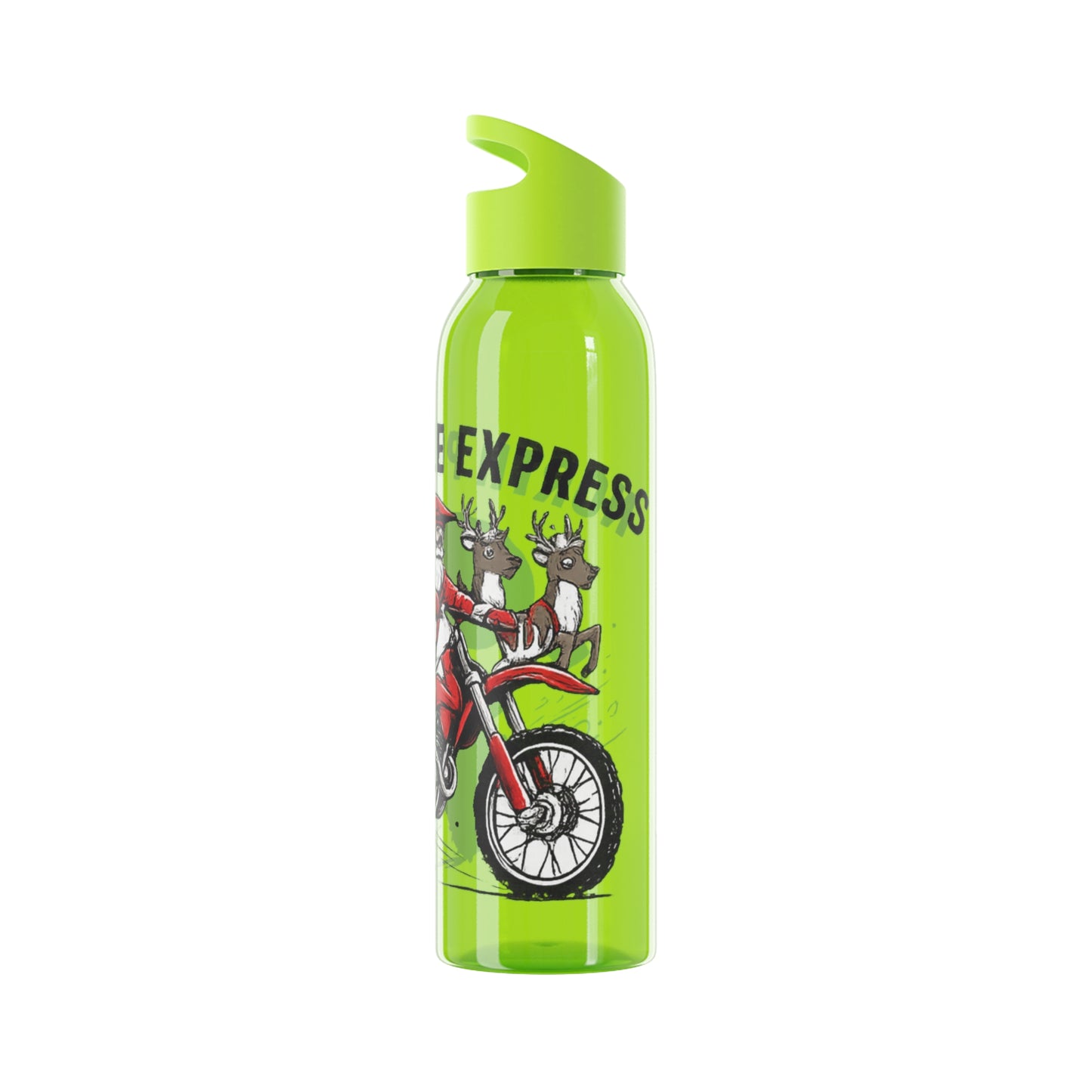 North Pole Express Motocross Christmas Water Bottle