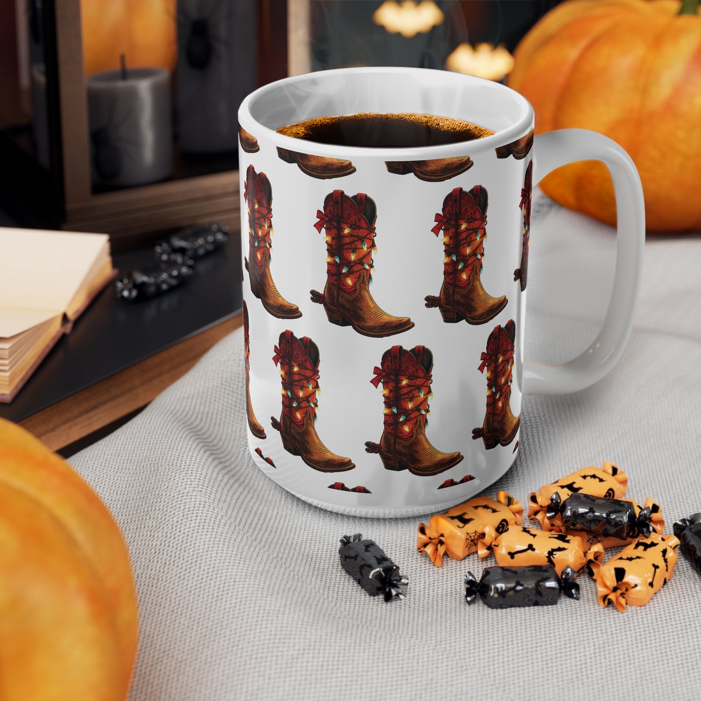 Country Christmas Cowboy Boot Mug – Western Festive Mug