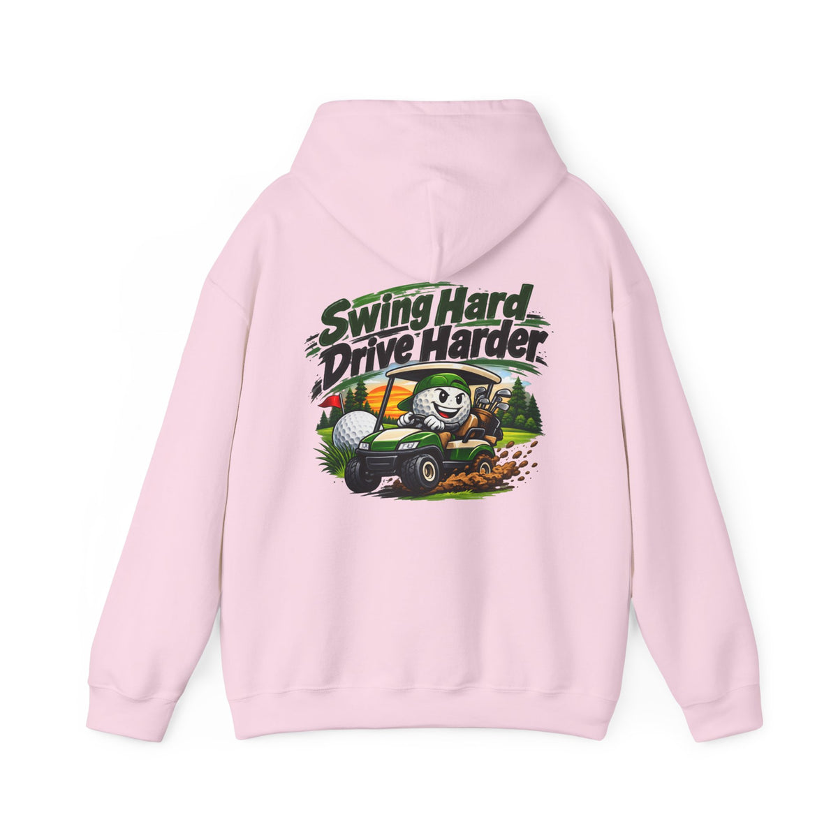 Sweat à capuche de golf amusant Petit imprimé avant Motif de golf