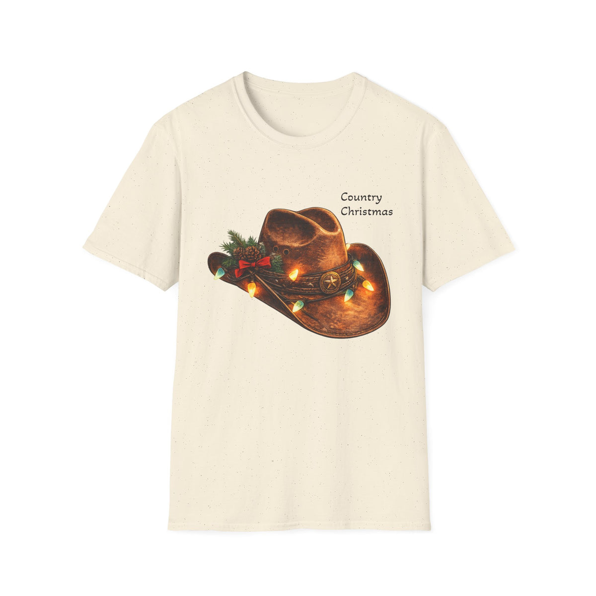Country Christmas Cowboy Hat T-Shirt
