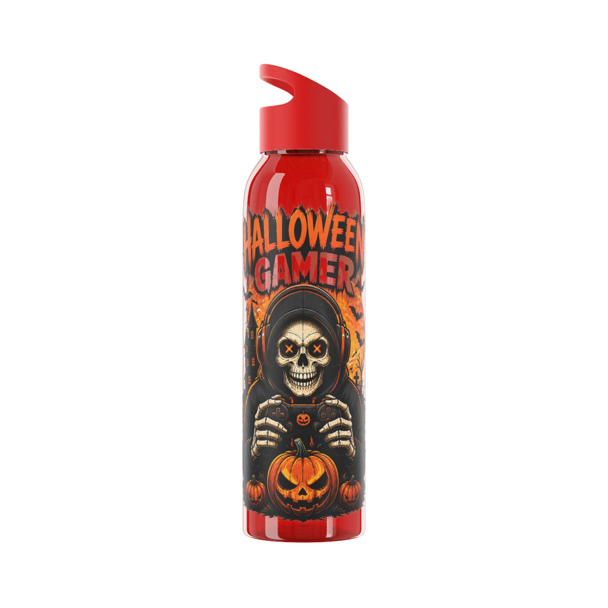 Halloween Gamer Water Bottle – Skull Gaming Bottle