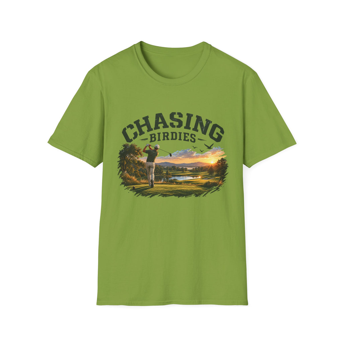 Chasing Birdies Golf T-Shirt – Scenic Golfer Tee