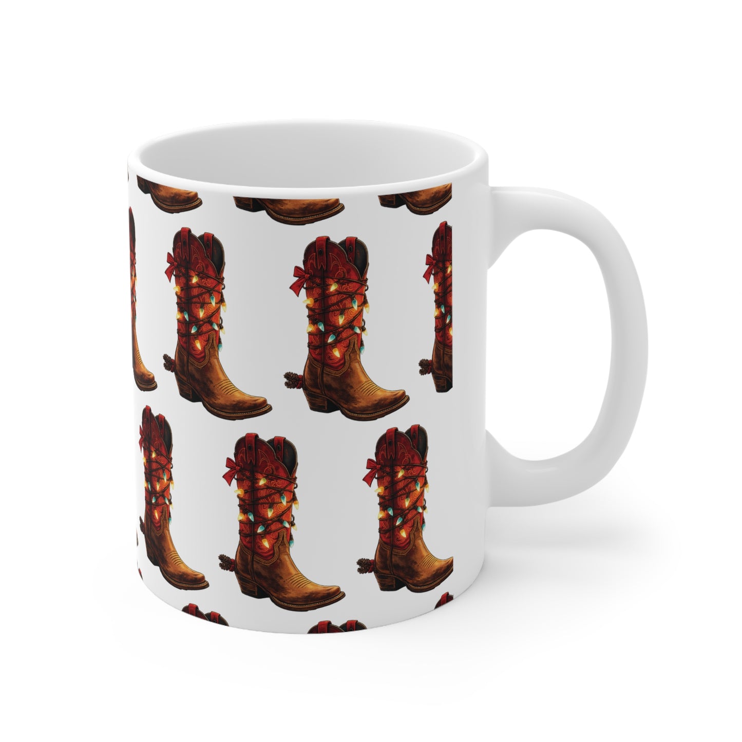 Country Christmas Cowboy Boot Mug – Western Festive Mug