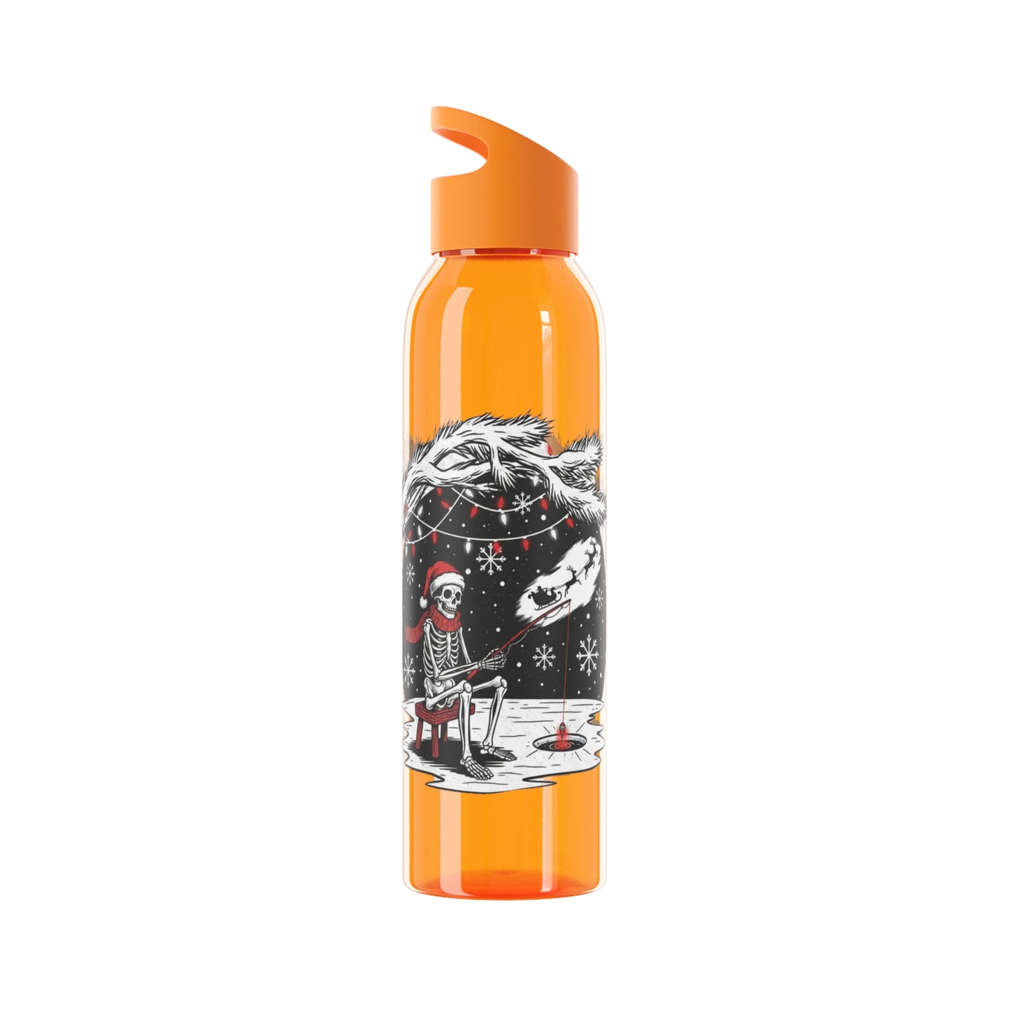 Merry Fishing Christmas Water Bottle – Skeleton Fishing Bottle