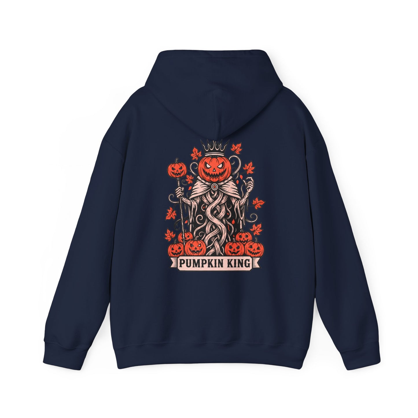 Pumpkin King Halloween Unisex Hoodie – Gothic Pumpkin Back Print