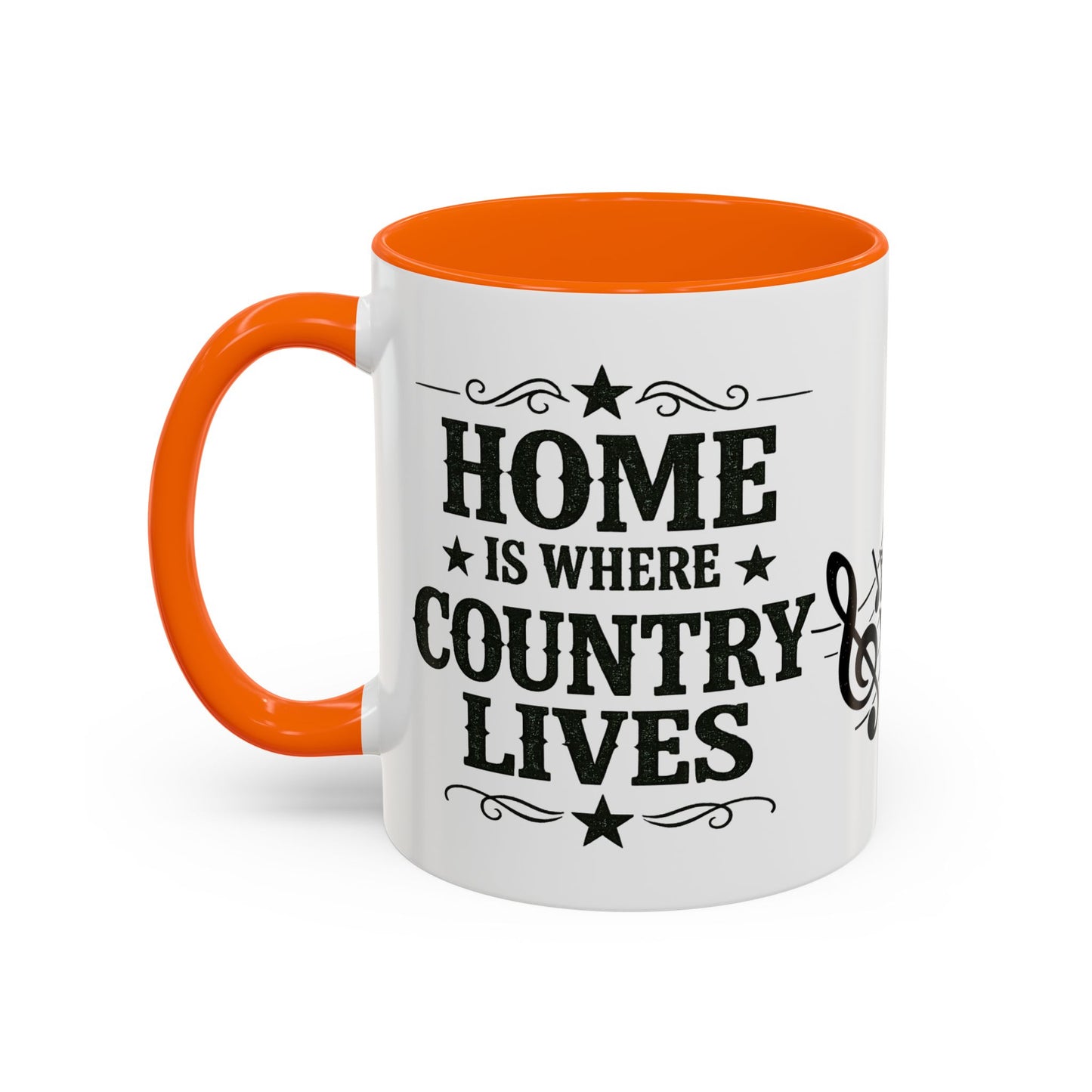 Home Is Where Country Lives Accent Mug – Country Music Mug