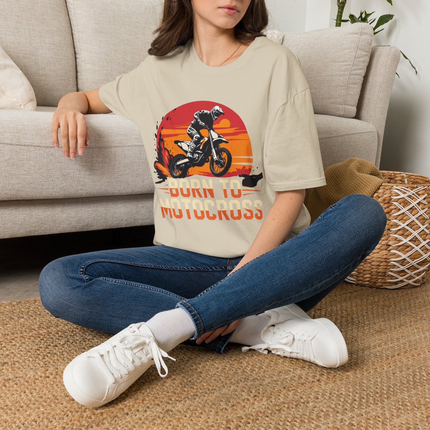 Born to Motocross Sunset T-Shirt - Dirt Bike Tee