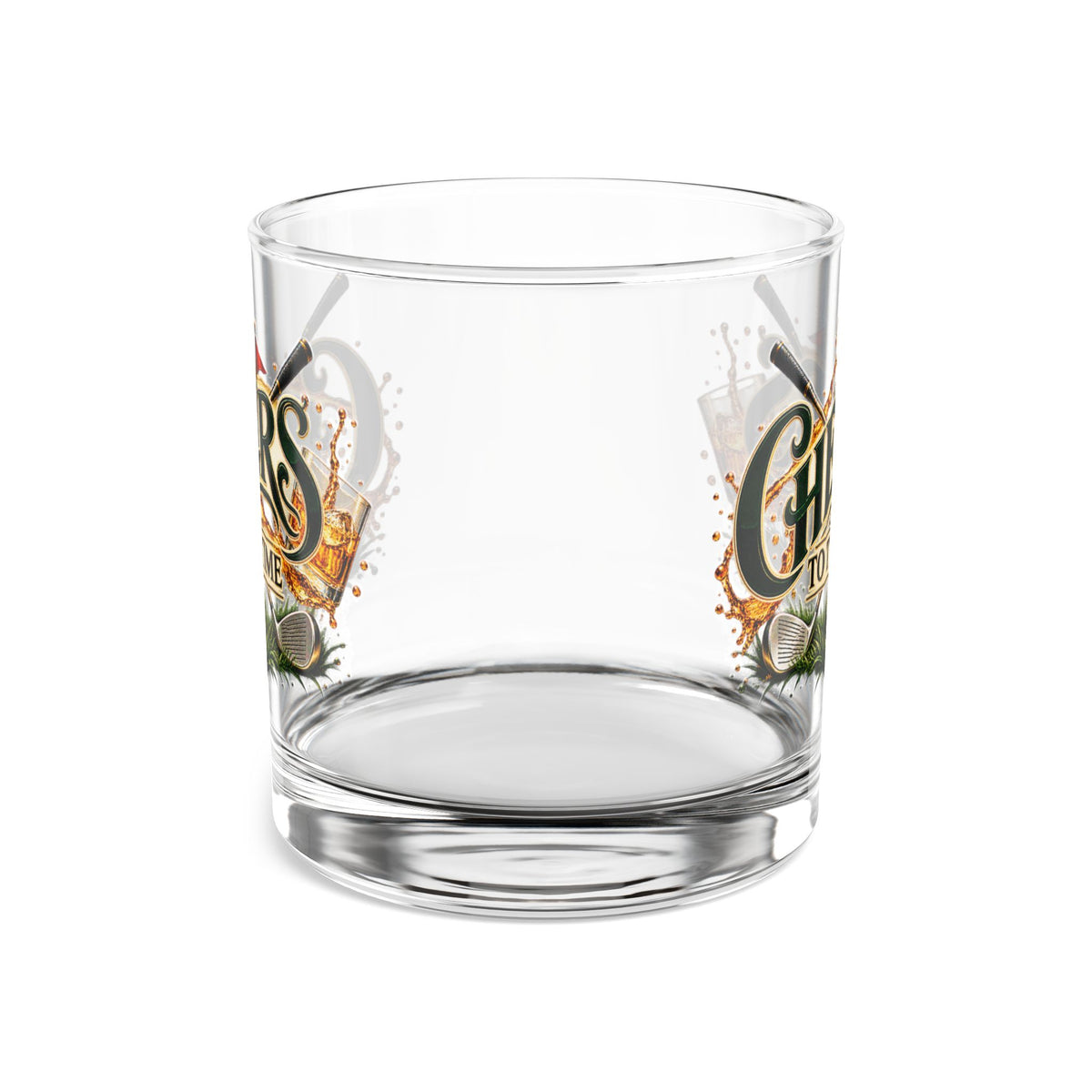 Cheers to Tee Time Golf Rocks Glass – Golfer-Trinkglas