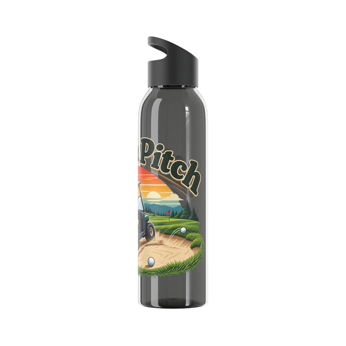 Life’s a Pitch Golf Water Bottle – Golf Cart Design