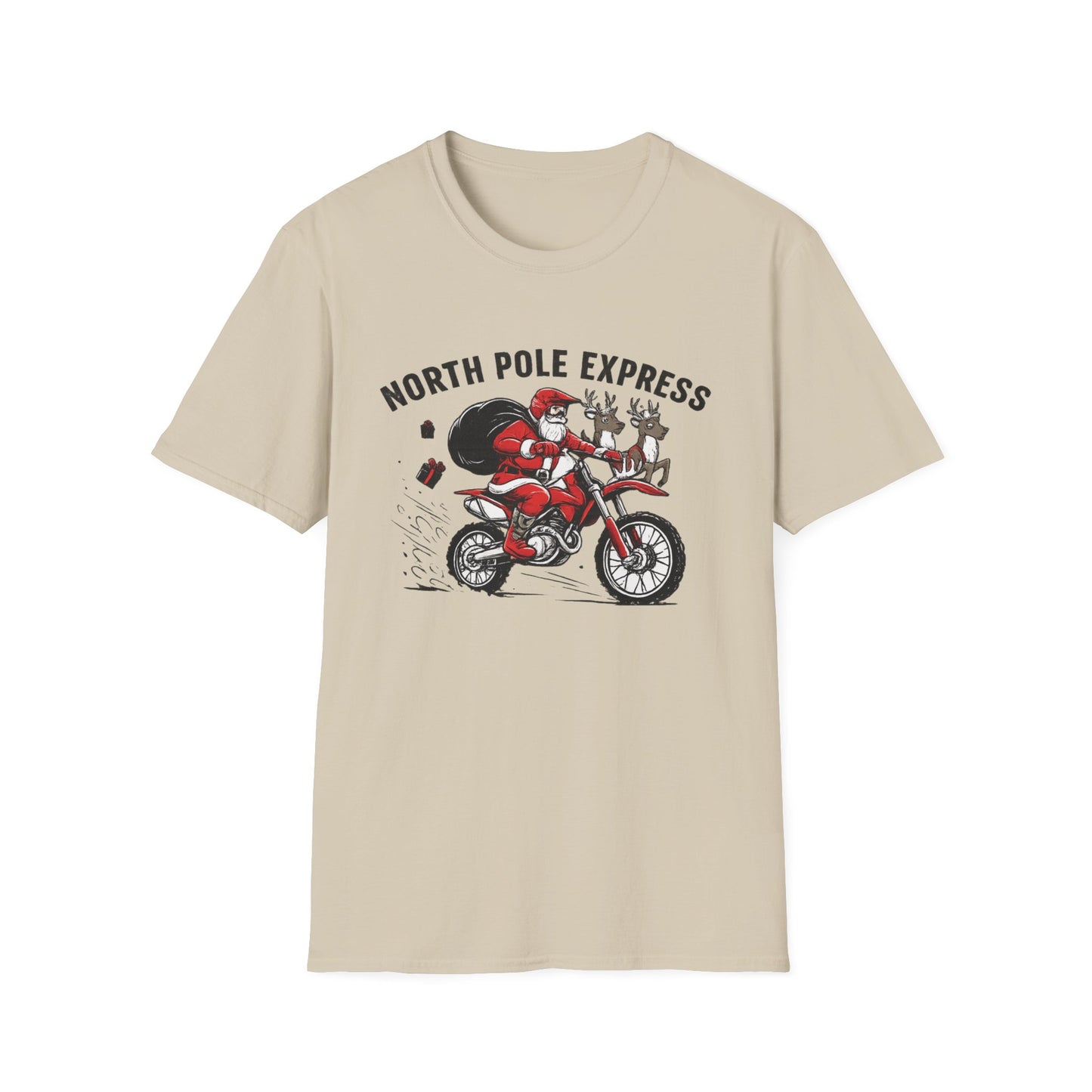 North Pole Express Motocross Christmas T-Shirt