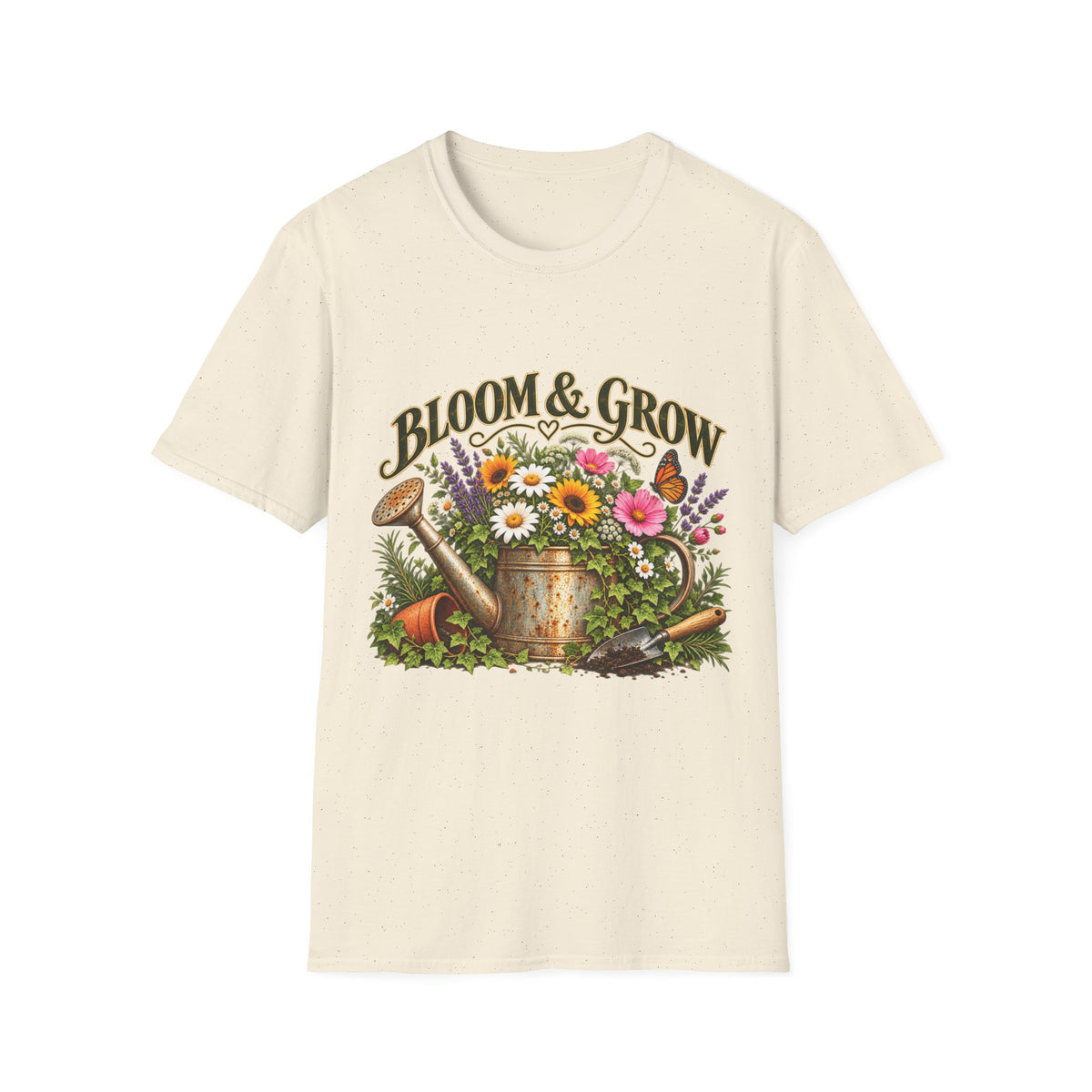 Bloom & Grow Vintage Garden – Front Print T-Shirt