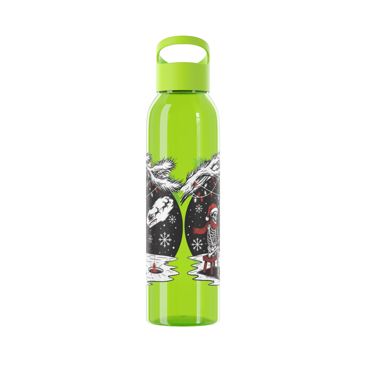 Merry Fishing Christmas Water Bottle – Skeleton Fishing Bottle