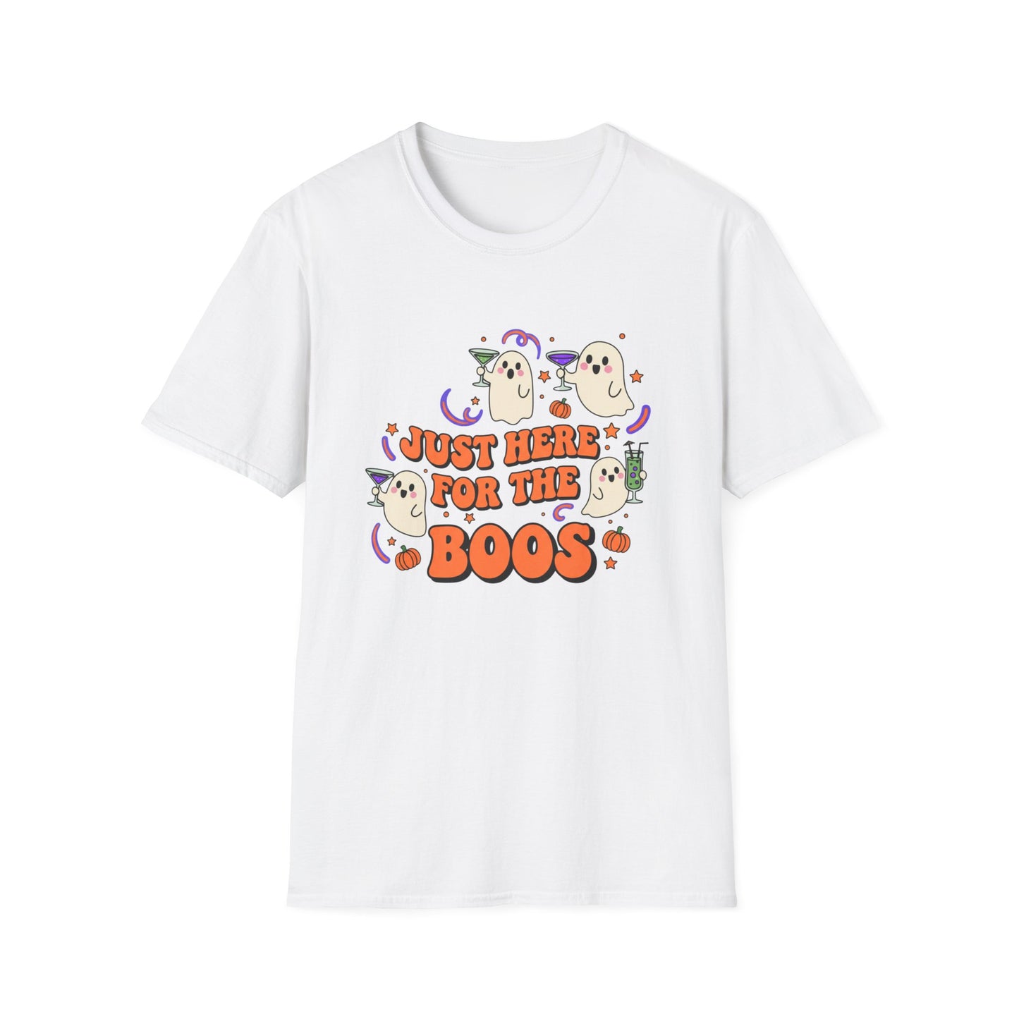 Just Here for the Boos Halloween T-Shirt – Unisex Ghost Tee