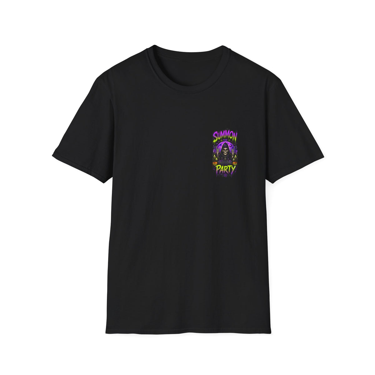 Summon The Party Halloween Unisex T-Shirt – Front & Back Print
