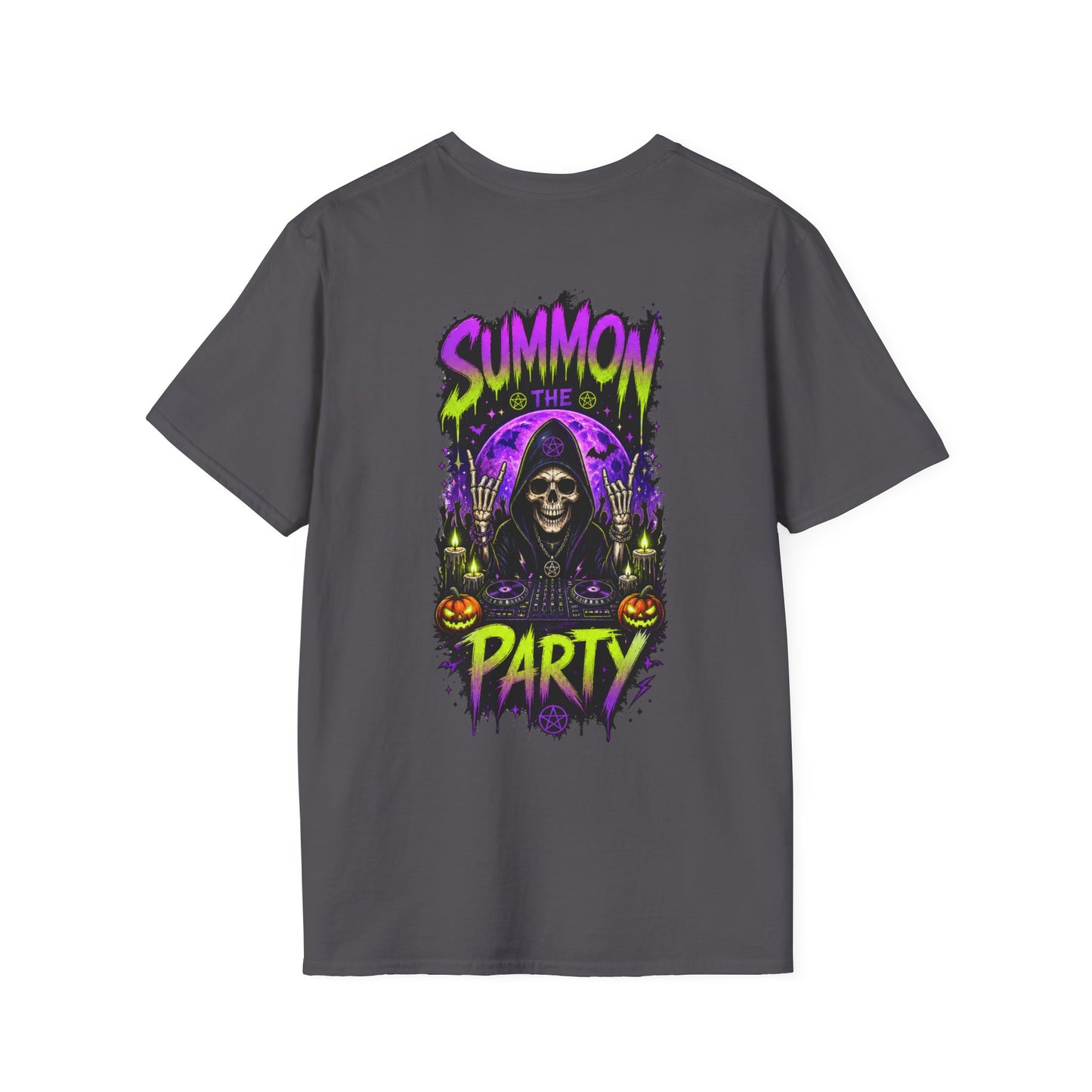 Summon The Party Halloween Unisex T-Shirt – Front & Back Print