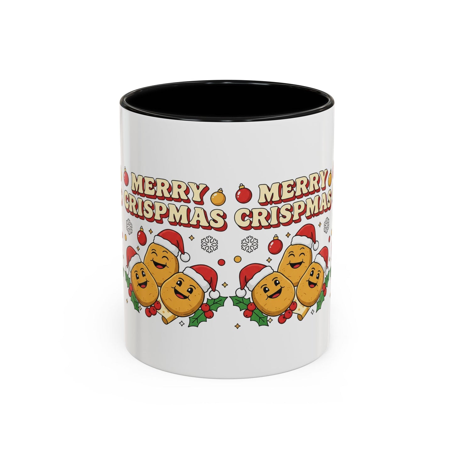 Merry Crispmas Christmas Accent Mug – Funny Festive Mug