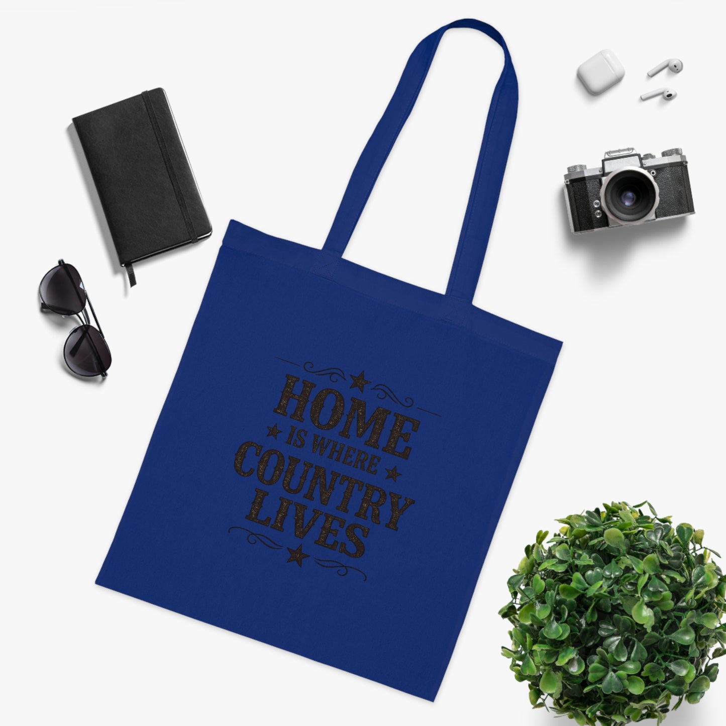 Home Is Where Country Lives Tote Bag – Country Shopper Bag