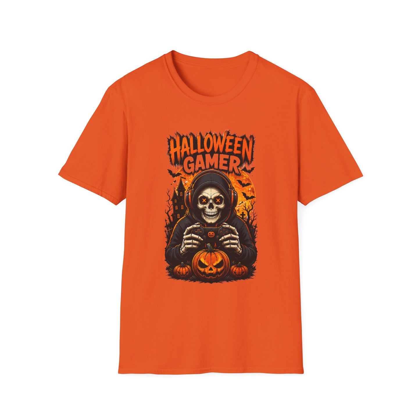 Halloween Gamer T-Shirt – Skull Gaming Halloween Tee