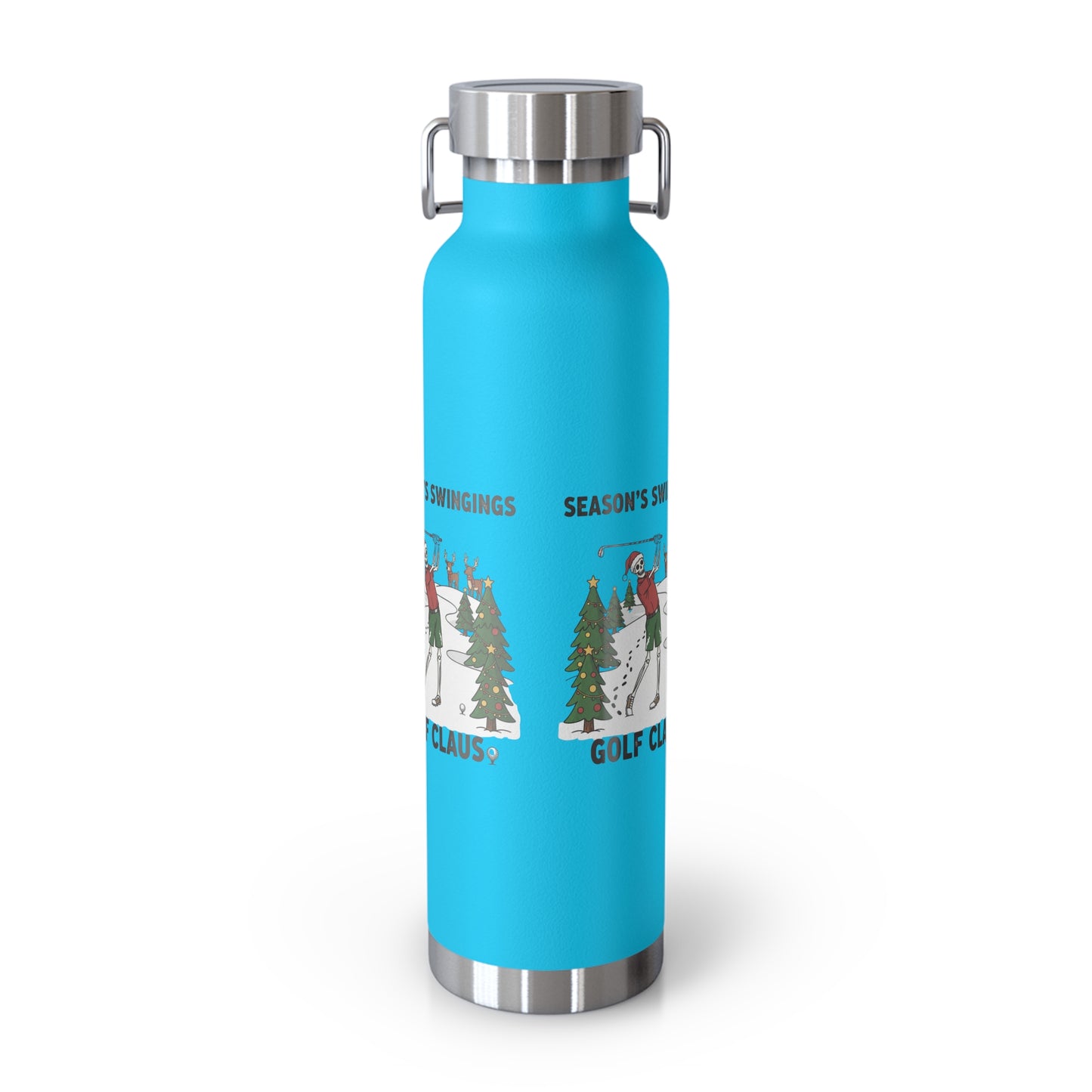 Golf Claus Insulated Flask – Season’s Swingings Christmas Golf Bottle
