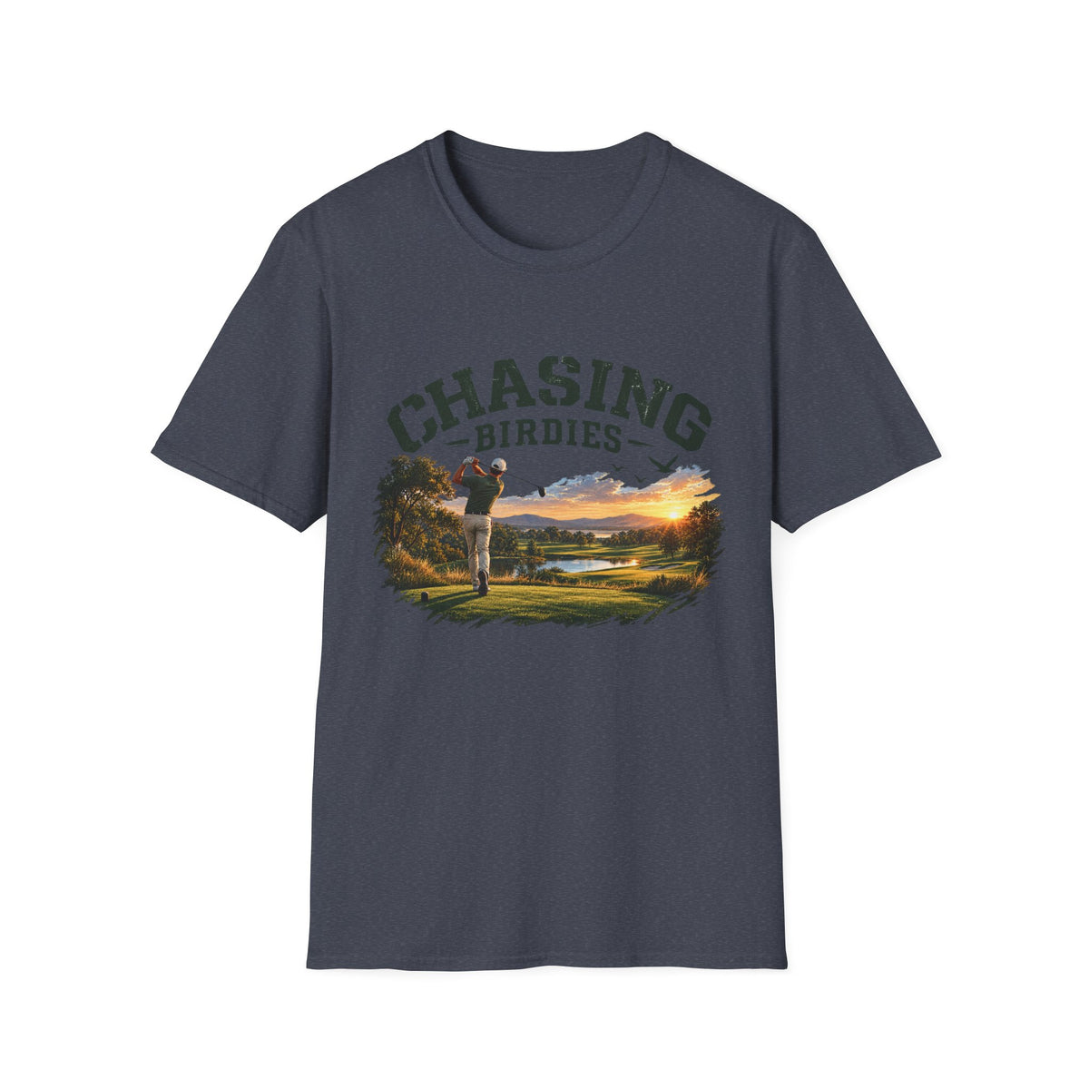 Chasing Birdies Golf T-Shirt – Scenic Golfer Tee
