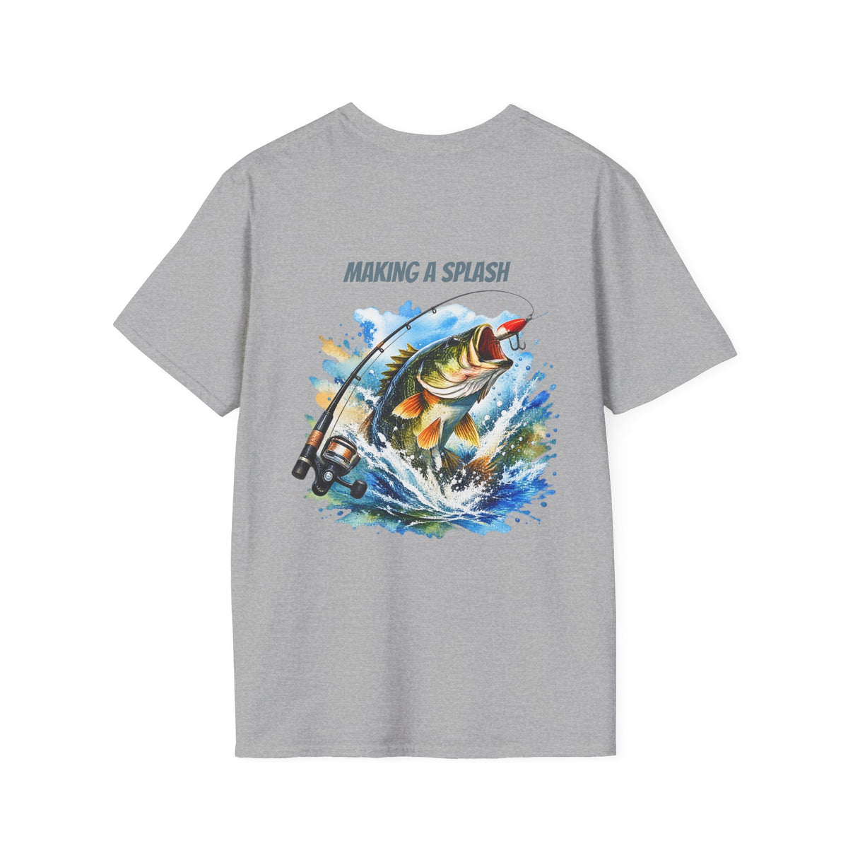 Angeln T-Shirt Macht Furore Fisch Grafik Tee