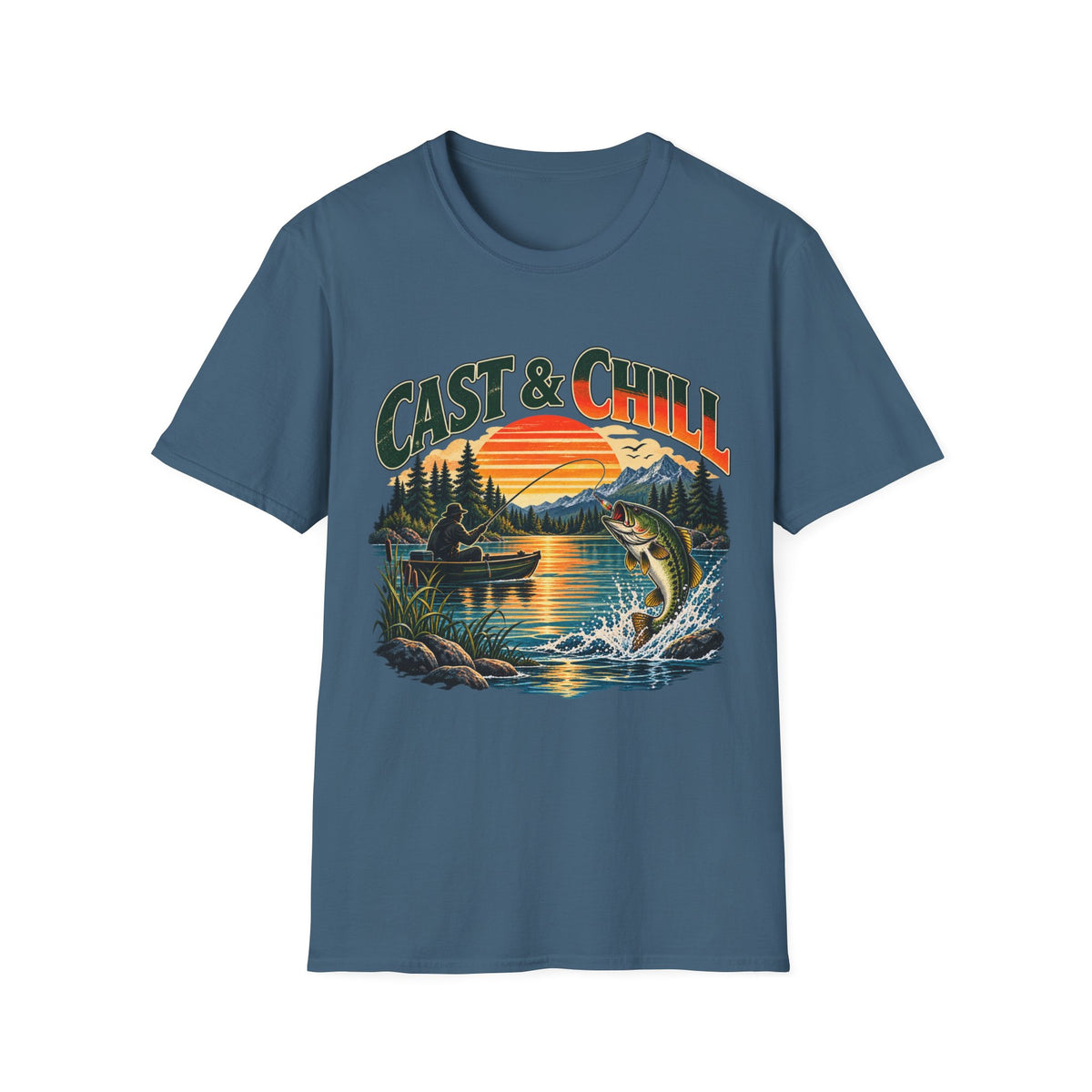 Cast & Chill Fishing T-Shirt – Vintage Angler Graphic Tee