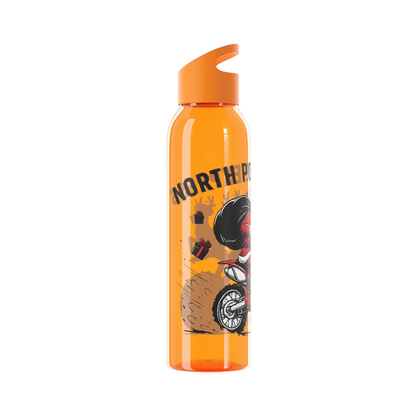 North Pole Express Motocross Christmas Water Bottle