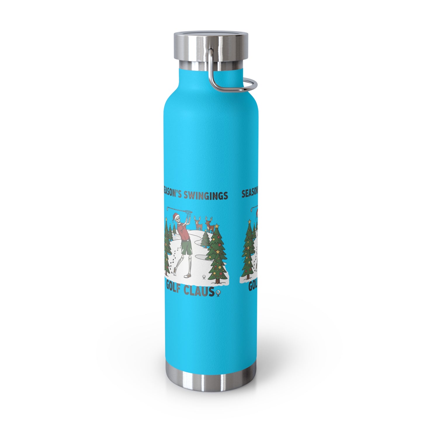 Golf Claus Insulated Flask – Season’s Swingings Christmas Golf Bottle