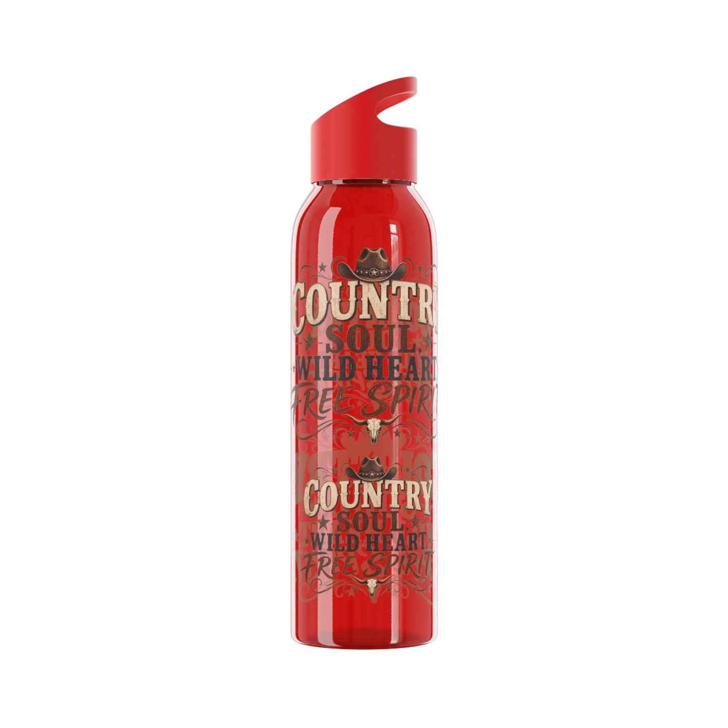 Country Soul Wild Heart Free Spirit Water Bottle – Country Western Bottle