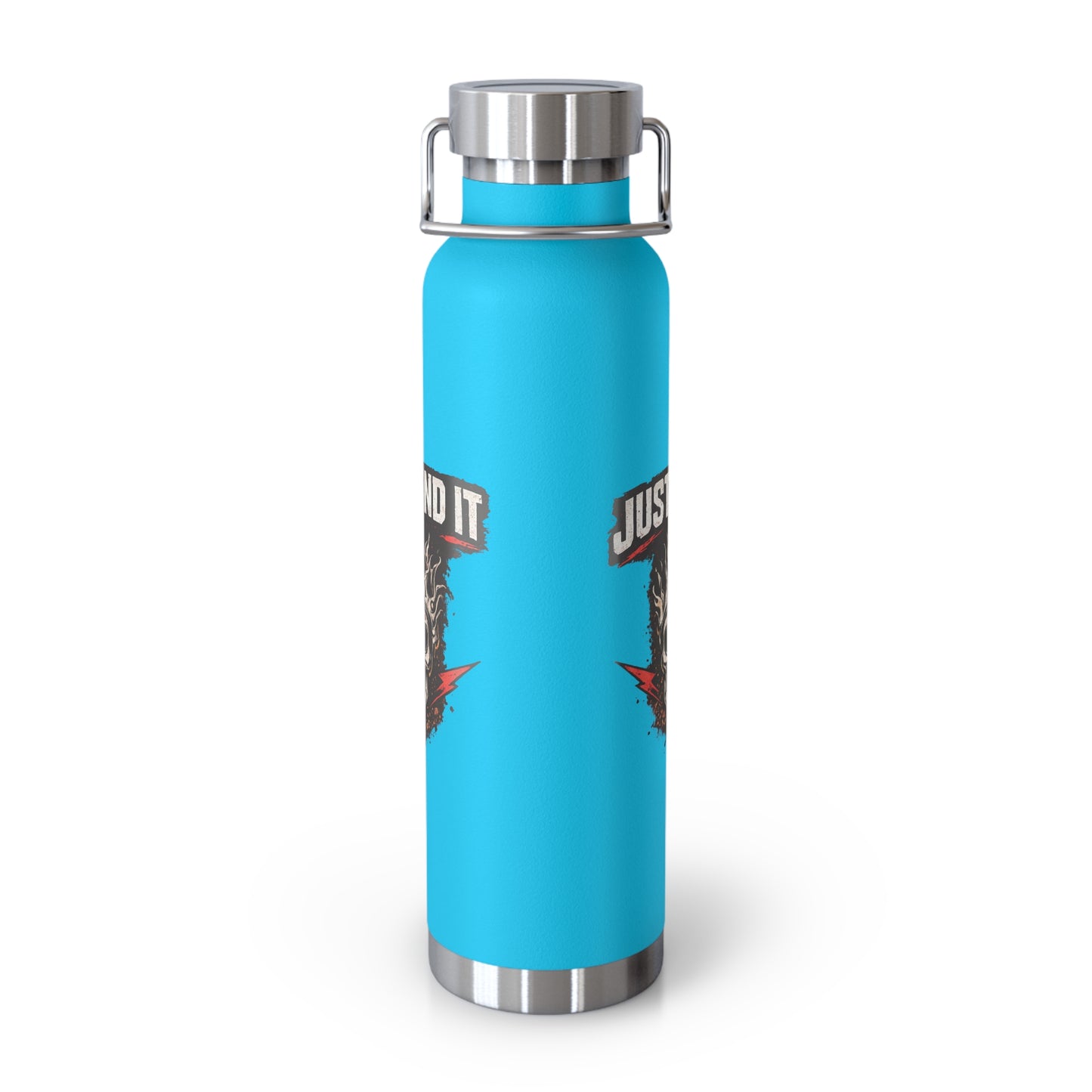 Just Send It Flask   22oz Copper-Insulated Skull & Flames Water Bottle