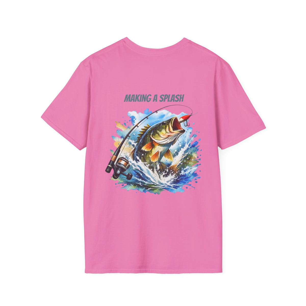 Angeln T-Shirt Macht Furore Fisch Grafik Tee