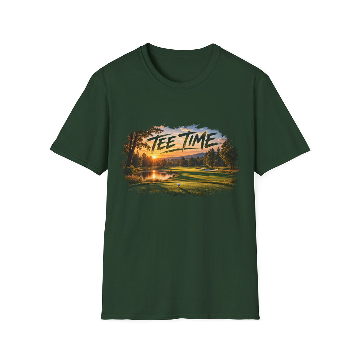 Tee Time Golf T-Shirt – Sunset Golf Course Tee