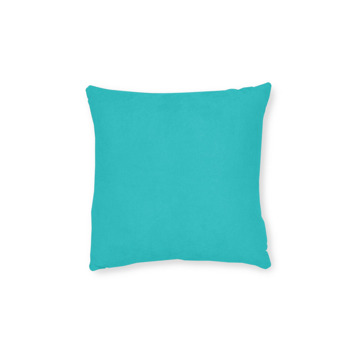 Teal Cowboy Boot Pattern Square Pillow — Western Accent Throw Pillow