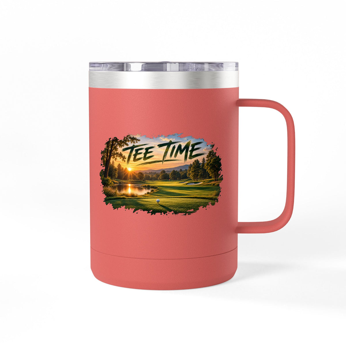 Tee Time Golf Insulated Mug – 15oz Stainless Steel Tumbler
