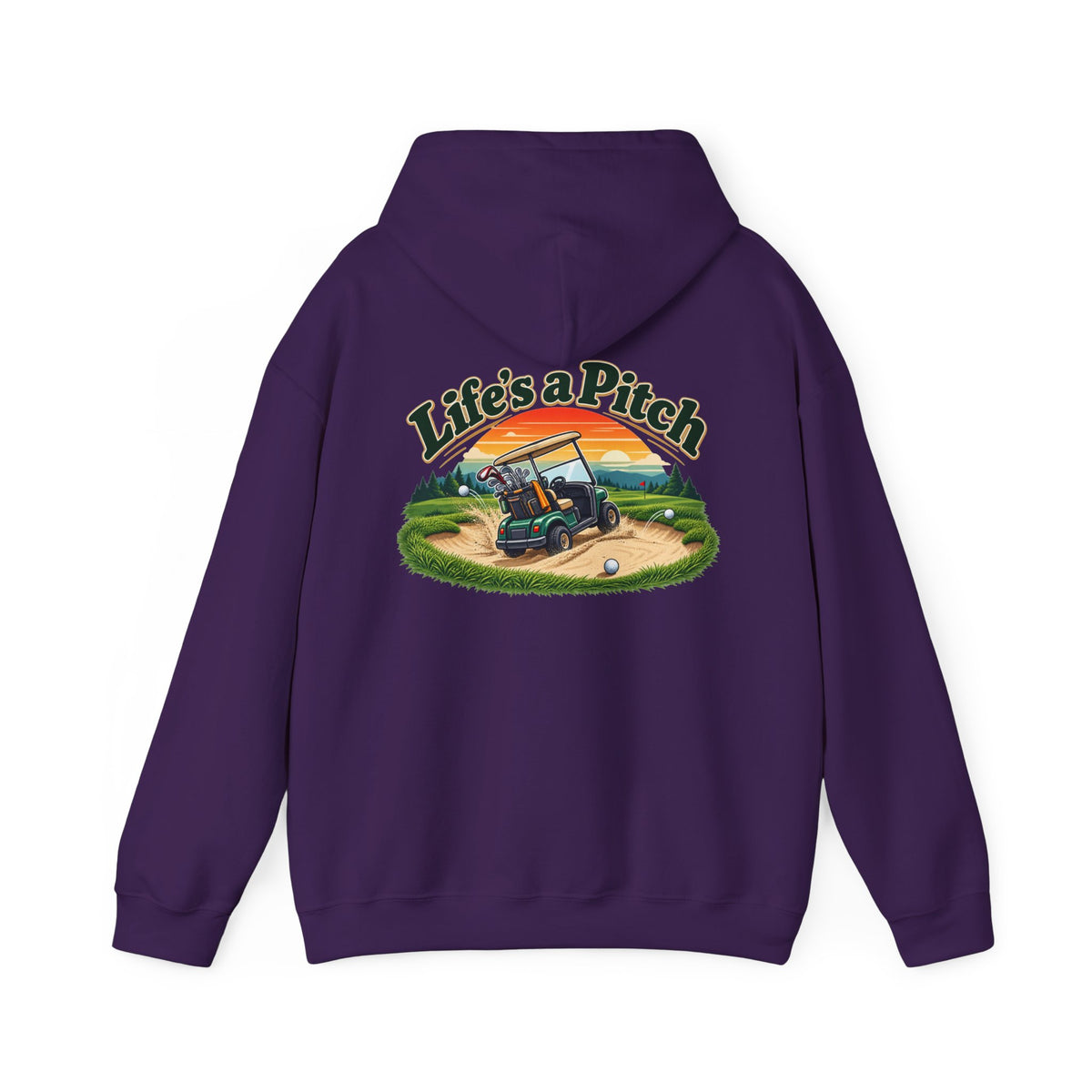 Life’s a Pitch Golf Hoodie – Golfer Back Print Hoodie