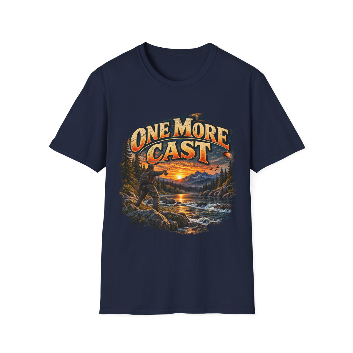 One More Cast Fishing T-Shirt – Vintage Angler Graphic Tee