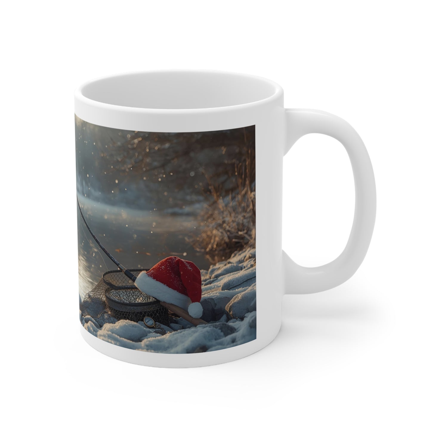 Reel in the Joy Mug - Perfect for Christmas, Holiday Gift, Fisherman Mug, Unique Christmas Fishing Decor