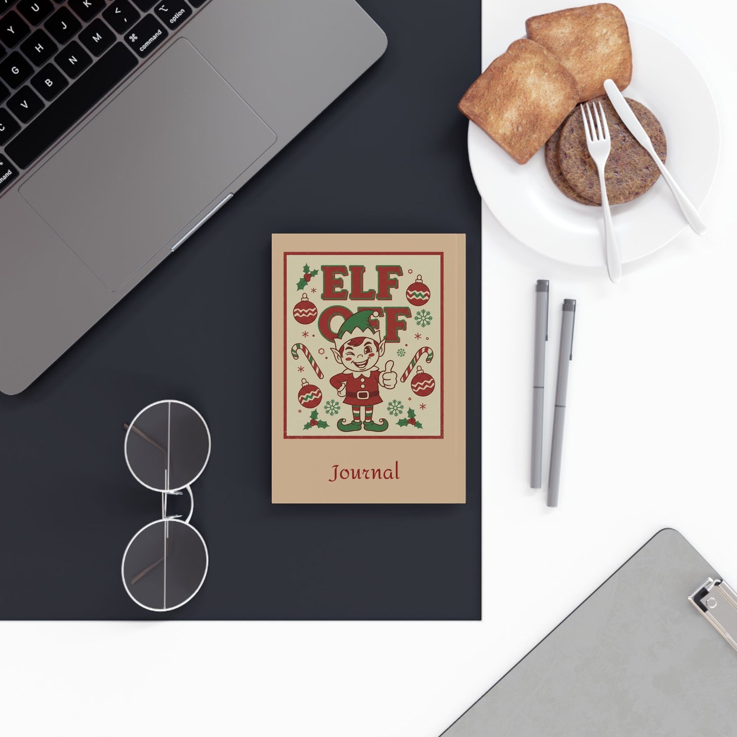Elf Off Christmas Journal – Funny Retro Festive Notebook