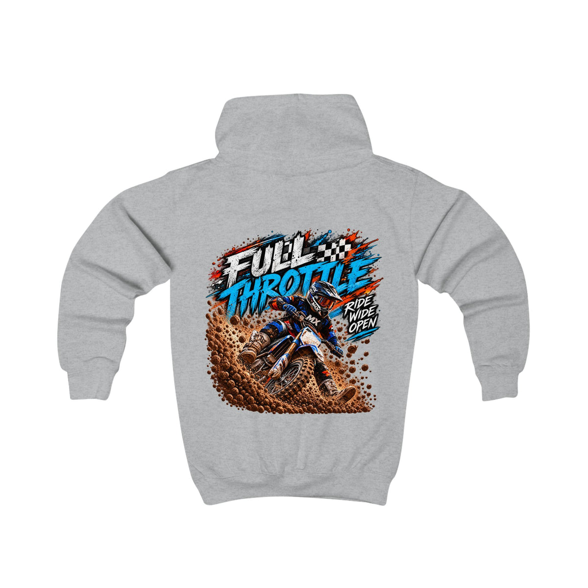 Full Throttle Youth Hoodie – Kids Motocross Dirt Bike Hoodie