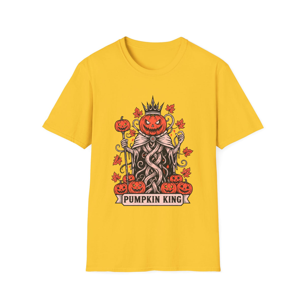 Pumpkin King Halloween Unisex T-Shirt – Gothic Pumpkin Graphic Tee