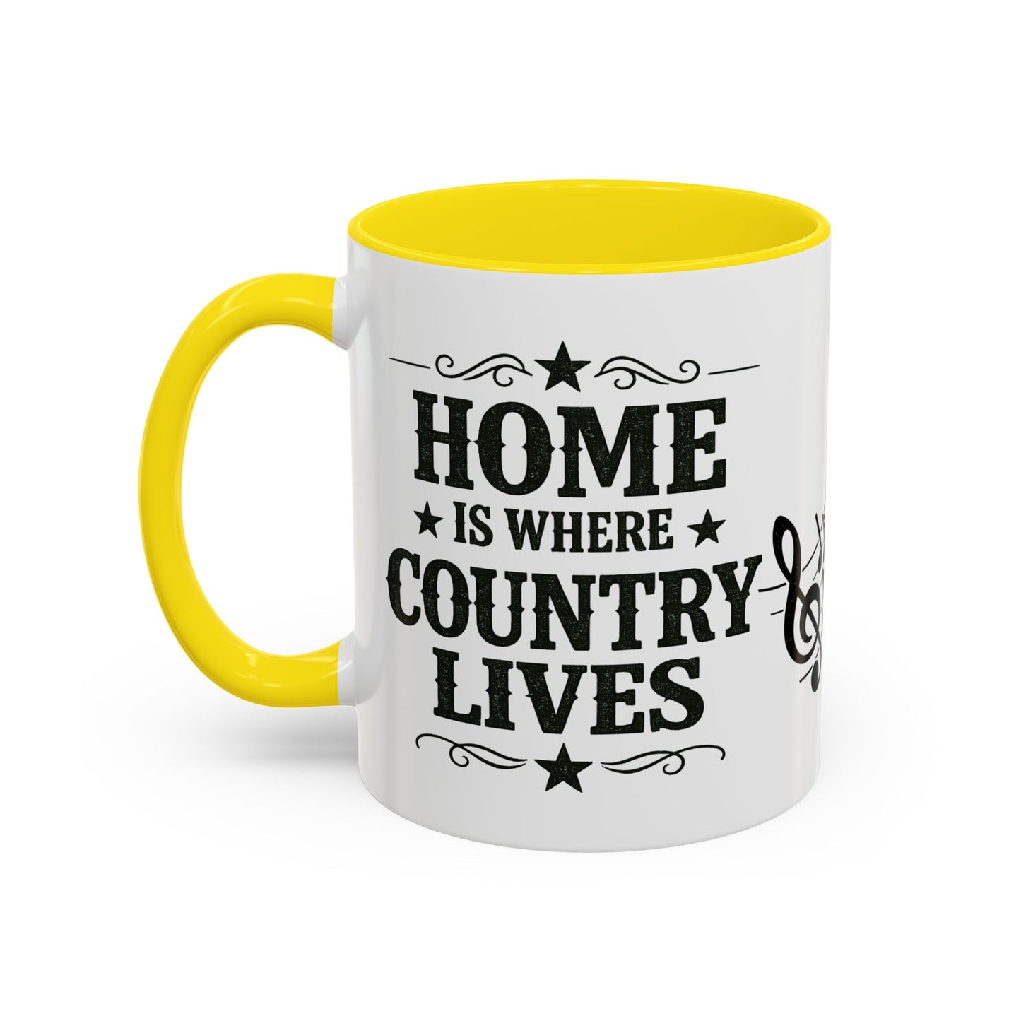 Home Is Where Country Lives Accent Mug – Country Music Mug
