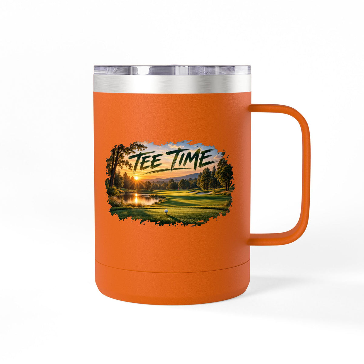Tee Time Golf Insulated Mug – 15oz Stainless Steel Tumbler